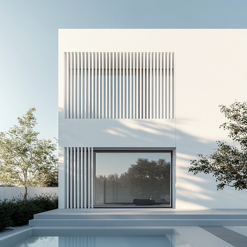 Architecture et conception de villa Med, Minimalist_white_house